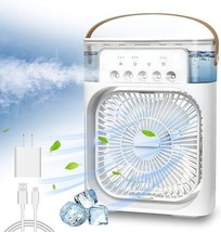 Portable Air Conditioner Fan an air humidifier 3 Wind Speeds 3 Spray Modes White - £42.19 GBP