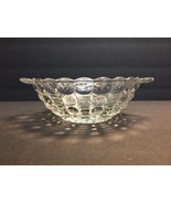 Vintage Candy or Nut Dish Clear Glass Textured Decorated Bowl With Handl... - £5.21 GBP