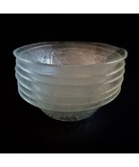 Vintage Clear Pressed Ornate Glass Bowls Set of 6 Patterned Breakfast De... - $31.56 CAD