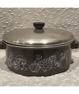1970s Vintage Brown Mushroom Artichoke Vegetable Pot With Lid ( Read Des... - $61.45 CAD