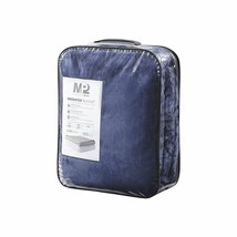 MP2 Glacier 15LB Weighted Blanket Nano Ceramic Bead Reversible Navy 48x72 Queen - £45.55 GBP