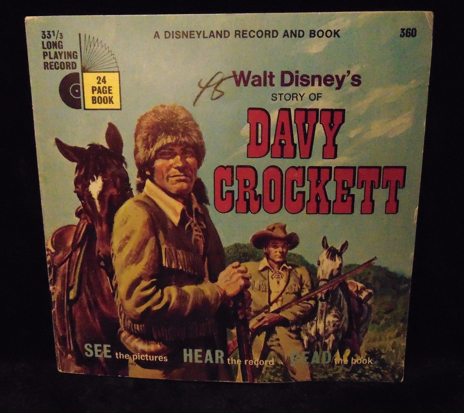 Story of Davy Crockett Walt Disney Record and Book #360 - $15.83