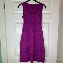 Eddie Bauer Knit Travel Belted Tank Dress Purple Women’s Size Small - $456.94 MXN