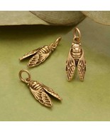 Bronze Small Cicada Charm 21x8mm - $13.64