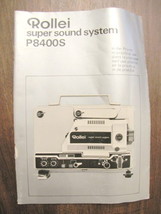 ORIGINAL MANUAL ROLLLEI projector P8400S P 8400 S -
show original title
... - £27.30 GBP