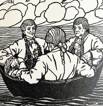 Three Wise Men Of Gotham 1912 Print Elizabeth Curtis Art Mother Goose DWZ7B - £15.72 GBP