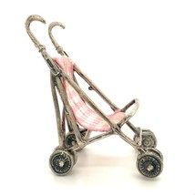 Vintage Sterling Signed Made in Italy Baby Stroller Carriage Figure Miniature - £35.61 GBP