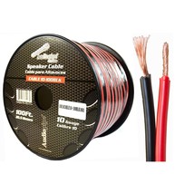 100 ft 10 Gauge CCA Red Black Stranded 2 Conductor Speaker Wire Car Home Audio - £63.73 GBP