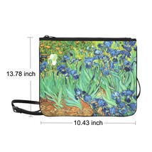 Irises Van Gogh Nylon Water Resistant Slim Clutch Bag 10.43&quot;(L) x 13.78&quot;... - $24.00