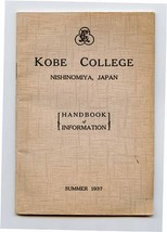 Kobe College Summer 1937 Handbook of Information Nishinomiya Japan  - $47.52