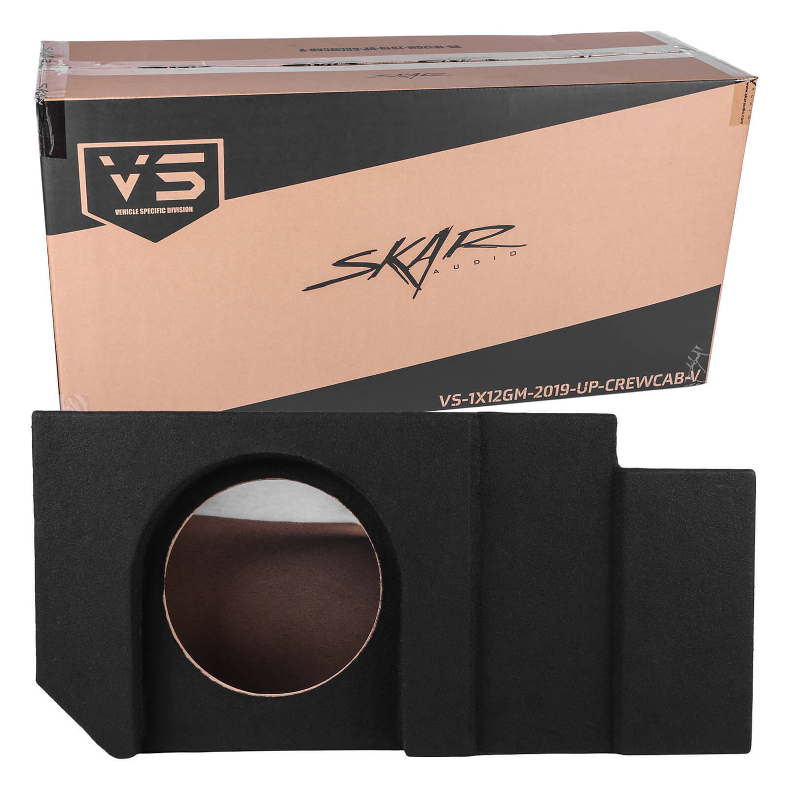 Fits 2019-Up Chevy Silverado/GMC Sierra Crew Cab Single 12" Ported Sub Box