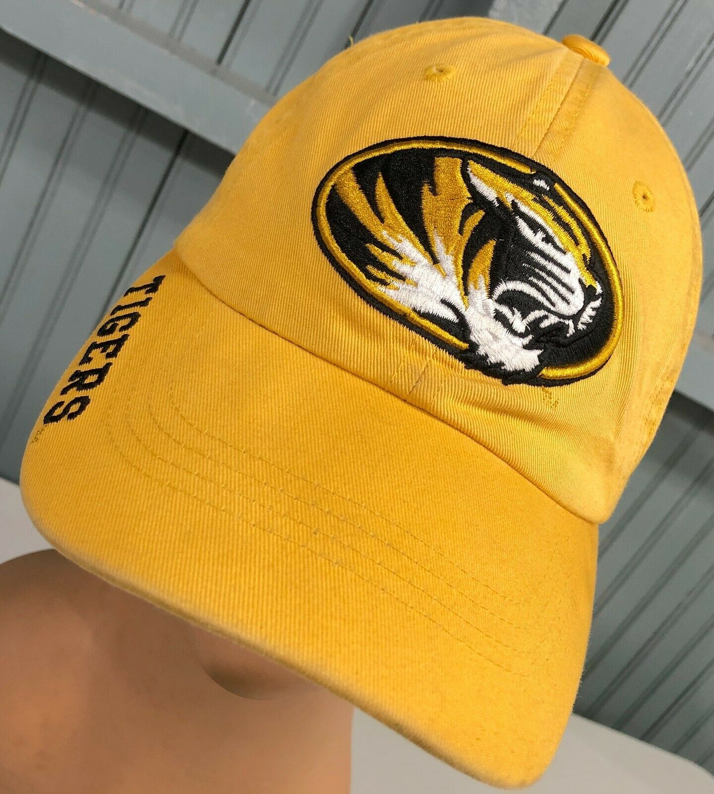 Mizzou Missouri Tigers Russell Athletic Yellow Strapback Baseball Hat Cap  - $16.42