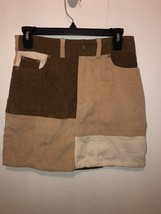 NWT Nasty Gal Womens SZ 6 Colorblock Corduroy Mini Skirt Waist 26&quot; NEW P... - $13.85