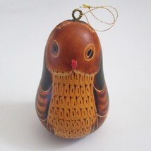 Lacuma Partridge Bird Ornament Wood Gourd Made In Peru - $19.78