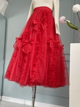 Women Black Tulle Skirt Princess Skirt Outfit Wedding Party Puffy Tulle Skirts image 3