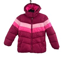 Kids Pink Puffer Coat Pink Platinum Size Small - £24.42 GBP