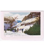 Alberta Folkard Postcard Skiing National Parks Rocky Mountains - $2.04