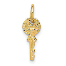 14K Polished 3D Rounded Top Key Charm K1669 - £59.02 GBP