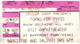 Porno For Pyros Ticket Stub August 10 1993 Miami Florida - $24.74