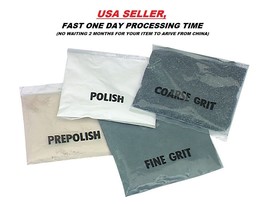 Rotary Rock Tumbler Polisher Abrasive Grit Kit 4 Different Grits Assortment - £12.97 GBP