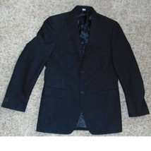 Mens Suit Jacket Apt 9 Navy Pin Striped Single Breasted Business Formal-size 36R - £29.17 GBP