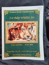Lion And Son Kustom Kraft Counted Cross Stitch Chart Pattern #jw-004 16x10 - £8.22 GBP