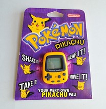 1998 Pokemon Pikachu Pal Virtual Pet On Card WORKS Yellow VTG Pedometer MPG-001 - £69.17 GBP