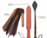 Genuine Leather Flogger, Leather Paddle ,Leather Crop Bdsm Role Play Cos... - £44.13 GBP