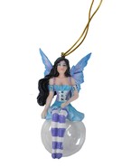 Aquamarine Flora Bubble Rider Fairy Ornament Amy Brown Holiday Collectio... - $45.09 CAD