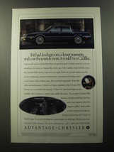 1992 Chrysler Fifth Avenue Car Ad - If it had less legroom, a lesser warranty - $14.99