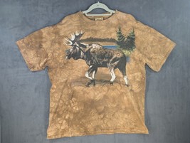 Vintage 1999 The Mountain Moose Tie-Dye T-Shirt  XL Nature Animal Wild Life - £22.62 GBP