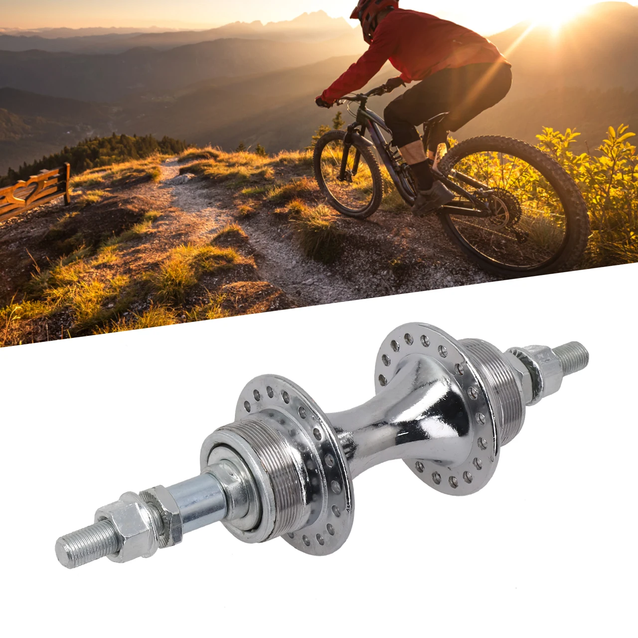 36-Hole Front/Rear Disc Bicycle Hub Smooth Surface Screw End Nutted Axle 6-9spee - £139.07 GBP