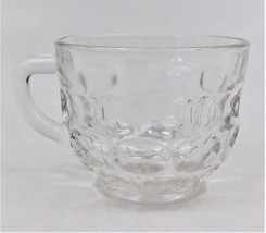 Federal Glass Clear Yorktown Thumbprint  Punch Cup Mug Vintage - $13.86