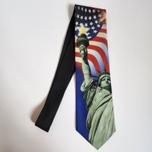 Ralph Marlin Lady Liberty Collage Tie Made In USA Statue Of Liberty 3.75... - £7.56 GBP