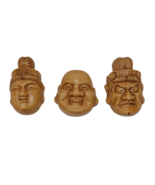 Simms Ceramics Lot of Ceramic Buddha Faces Heads Wall Hangings - $68.80 CAD