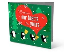 NEW Hallmark &quot;From Our Hearts to Yours&quot; DVD Christmas Greeting Cards Penguins - £11.61 GBP