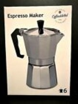 COFFEEDDICTED Stovetop Espresso Maker 6 Cup Silver - £17.25 GBP