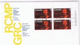 Canada First Day Cover Royal Canadian Mounted Police RCMP Plate Block 4 - £1.65 GBP