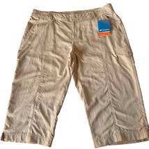 Columbia Womens East Ridge Omni-Shade Knee Pants 16 Beige UPF 30 Outdoor... - $20.69