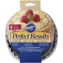 Wilton Perfect Results Premium Non-Stick Bakeware Round Tart and Quiche Pans, Su - £31.96 GBP