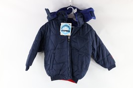 NOS Vintage 90s Streetwear Childrens Size XL Striped Reversible Hooded J... - $49.45