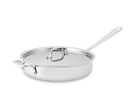All-Clad  4403 3-Qt Tri-Ply Stainless-Steel Saute Pan with Lid,  - $130.89