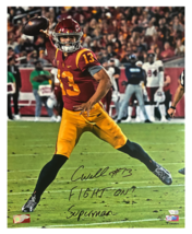 CALEB WILLIAMS Autographed &quot;Fight On&quot; USC Trojans 16x20 Photo FANATICS L... - £421.14 GBP