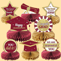 2024 Graduation Party Decorations Class of 2024 Congrats Grad Honeycomb Centerpi - £15.93 GBP