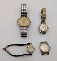 TIMEX WESTCLOX 4 WATCH LOT SWISS QUARTZ WATCHMAKER FOR PARTS REPAIR LOT ... - £18.68 GBP