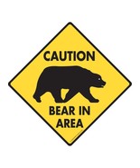 Caution! Bear in Area Aluminum Bear Sign - 6&quot; x 6&quot; - $9.95