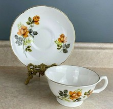Marlborough #4410 Yellow Rose  Fine Bone China Tea Cup And Saucer Set - $14.74