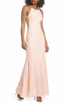 Lulus Contrast Side Trumpet Gown SZ L Blush - $60.98