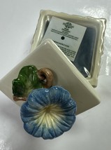 Fitz And Floyd Home Fragrance Blue Flower Candle Picket Fence NEW- Unused - $20.67
