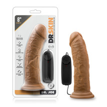 Dr. Skin Dr. Joe 8&quot; Vibrating Cock With Suction Cup Mocha - $667.88 MXN